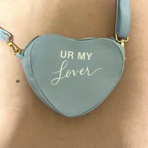 Taylor Swift Lover Leather Heart Shaped Bag Blue